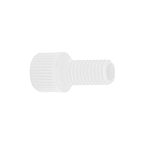 Skrue, flangeløs, PA, 1/16", 1/4"-28, hvid, 10stk