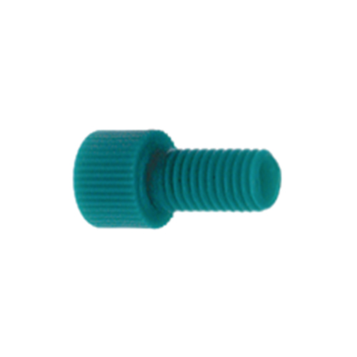 Nut, Polyacetal, flangeless 1/8", 1/4"-28, green,