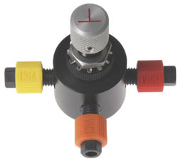 Valve, 3-port, man, T-flow, complete, 200psi, 0