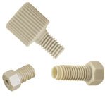 Nut, PEEK, finger-tight, 10-32