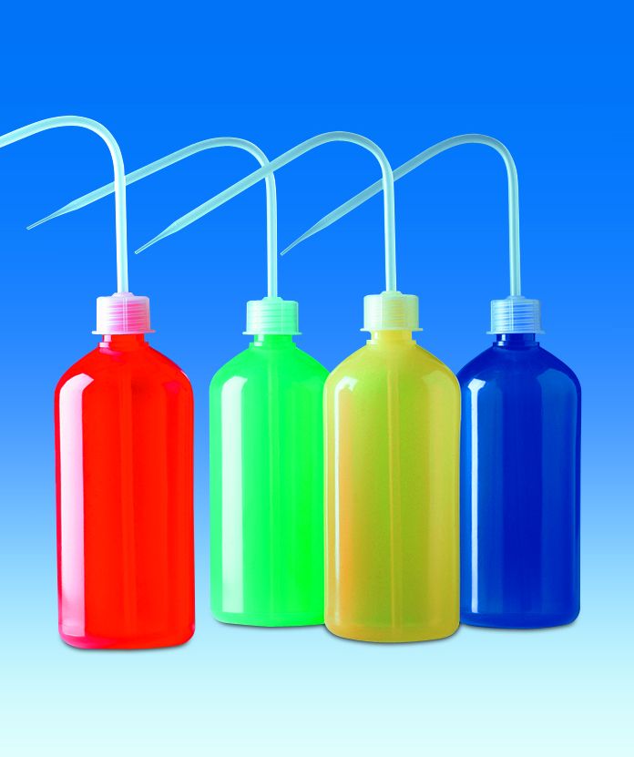 Sprøjteflaske-sæt, 1000ml, PE-LD, blå/gul/rød/grøn