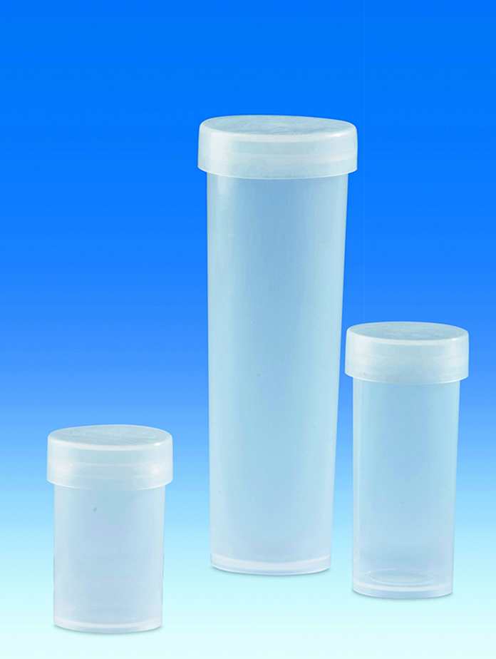Sample container, PP, conical shape, 25/pk