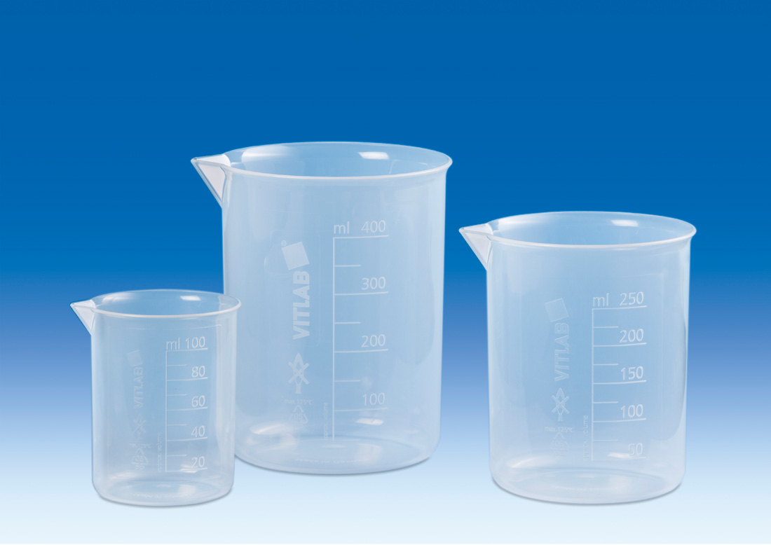 Målebæger, PP, hævet skala, 5000ml, 4stk