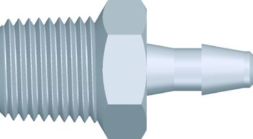 Slangestuts m. 1/8-27 til S-200 3,2mm, hvid Nylon