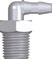 Tube fitting, Elbow 3.2mm -1/8"-27 NPT White nylon