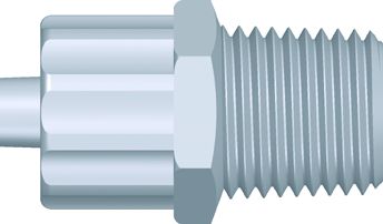 Låsering, han luer, int., t. 1/8-27, hvid Nylon