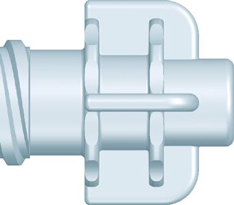 Female Large Bore Connector, Cap, Nylon