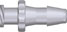 Luer lock hun - 4,8 mm slangestuts, hvid nylon