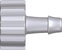 Male Large Bore Connector, 4.8mm barb, Nylon