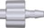 Luer lock han - 2,4 mm slangestuts, hvid nylon