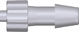 Luer lock han - 6,4 mm slangestuts, hvid nylon