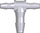 Tube connector T 1.6 mm - 2.4 mm, PP