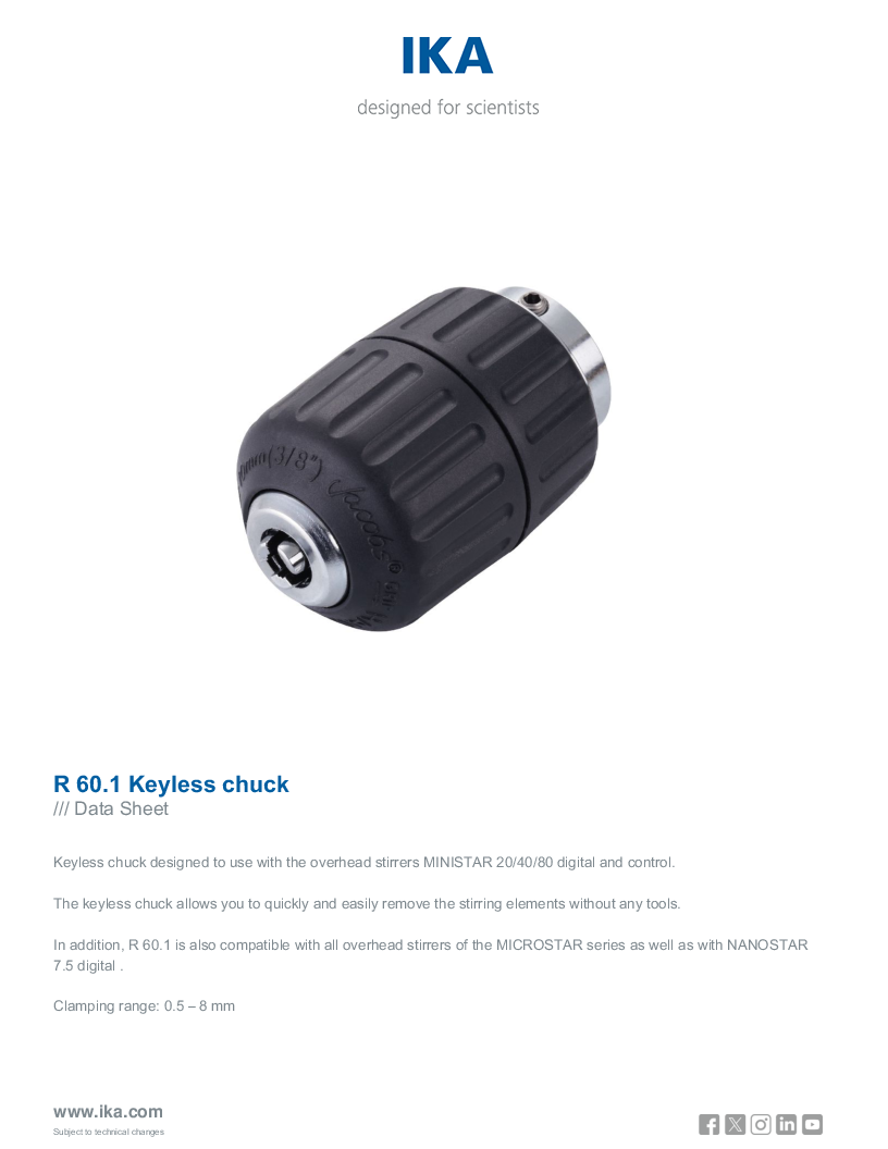 

Data Sheet R 60.1 Keyless chuck

