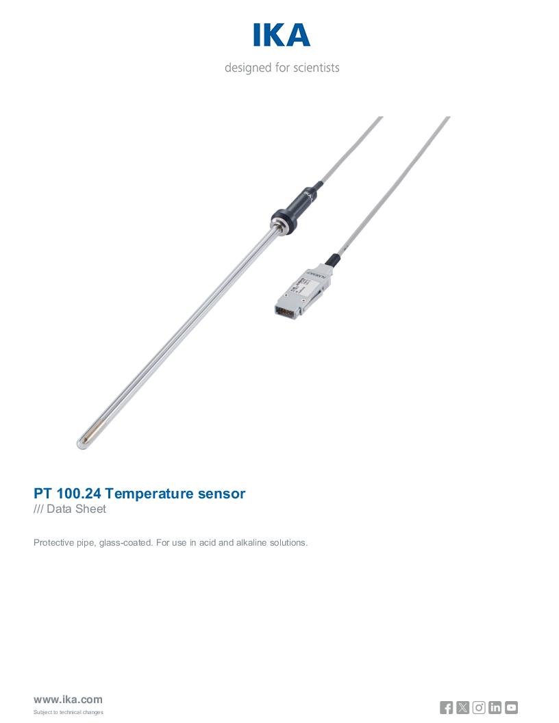 

Data Sheet PT 100.24 Temperature sensor

