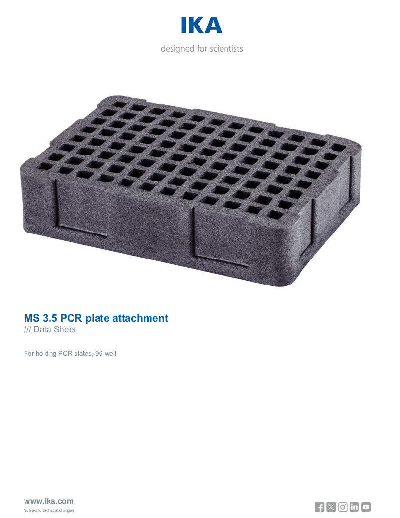 

Data Sheet MS 3.5 PCR plate attachment

