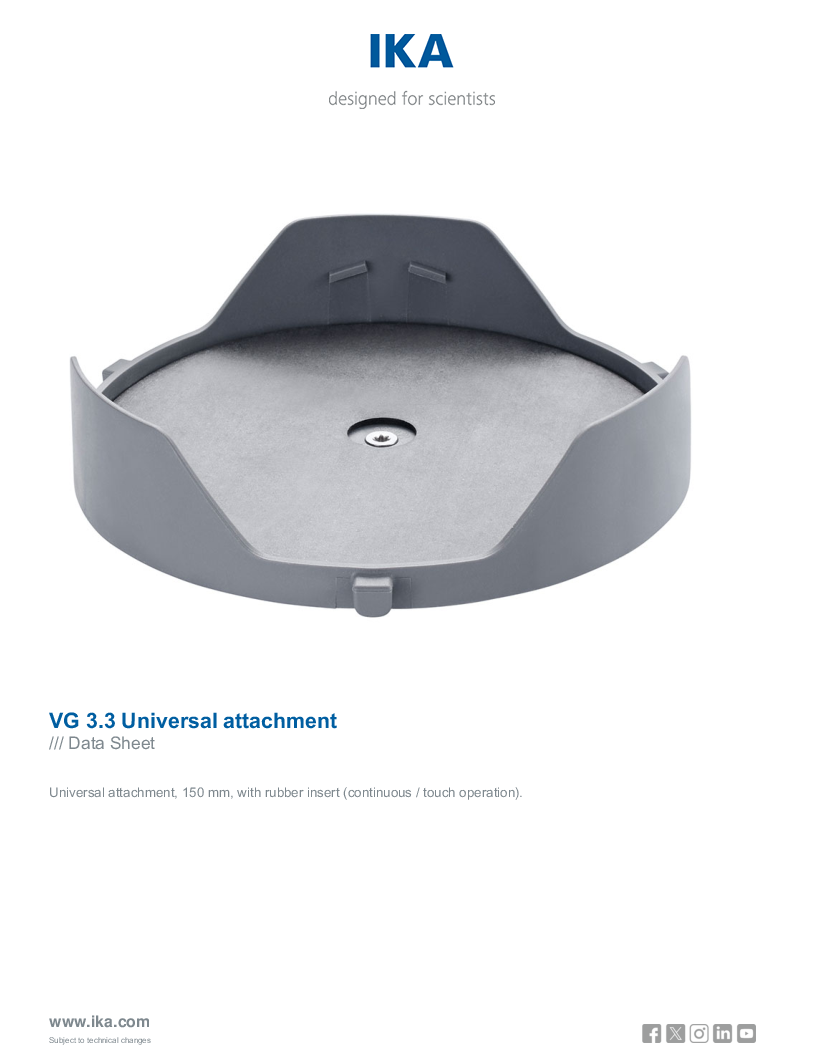 

Data Sheet VG 3.3 Universal attachment

