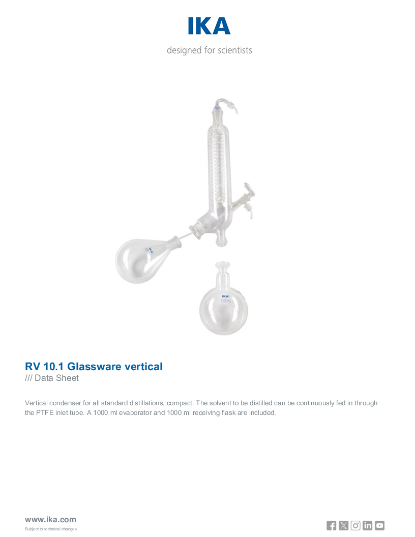 

Data Sheet RV 10.1 Glassware vertical

