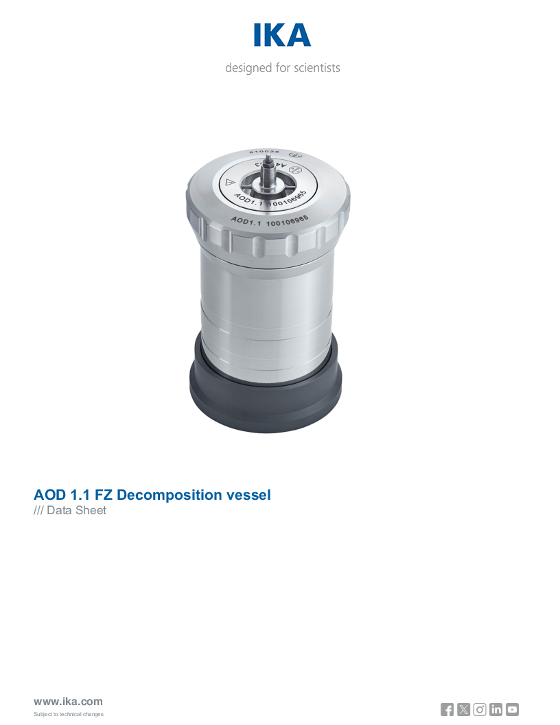 

Data Sheet AOD 1.1 FZ Decomposition vessel

