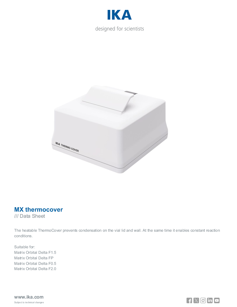 

Data Sheet MX thermocover

