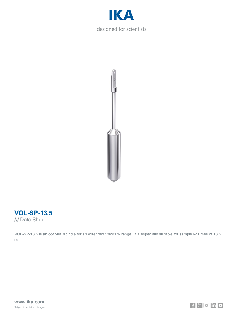 

Data Sheet VOL SP 13.5

