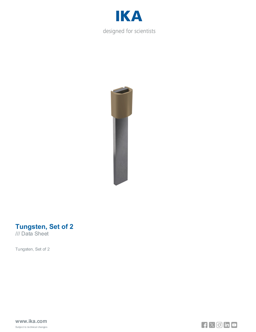 

Data Sheet Tungsten Set of 2

