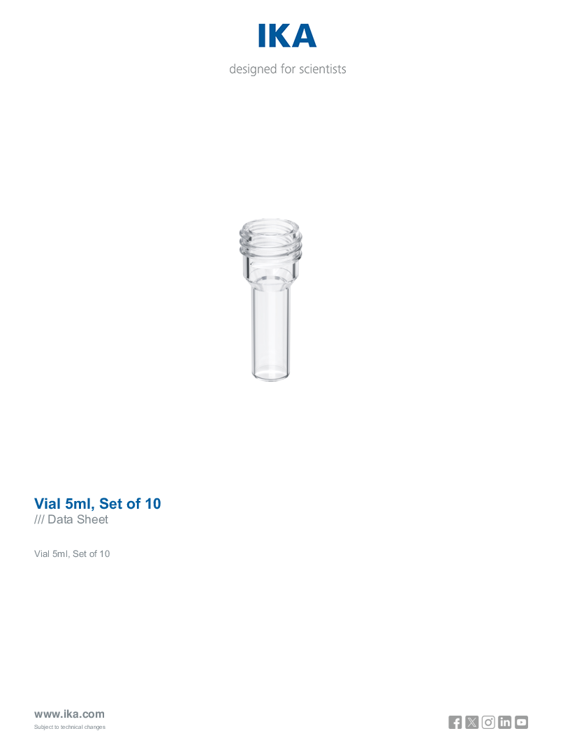 

Data Sheet Vial 5ml Set of 10

