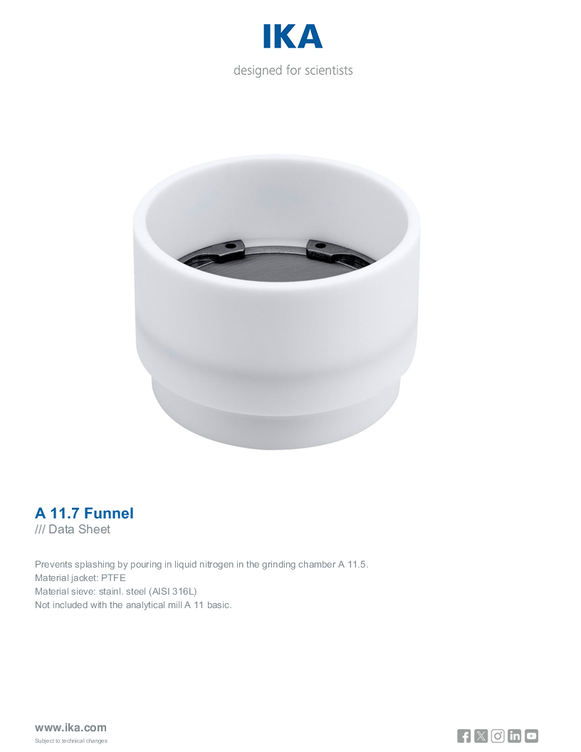 

Data Sheet A 11.7 Funnel

