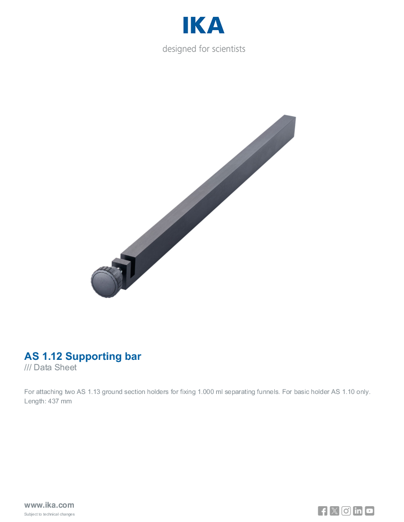 

Data Sheet AS 1.12 Supporting bar

