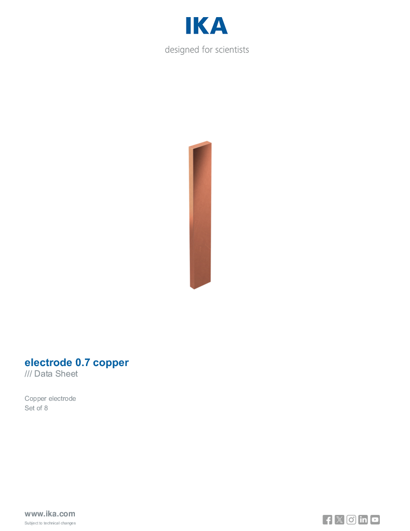 

Data Sheet electrode 0.7 copper

