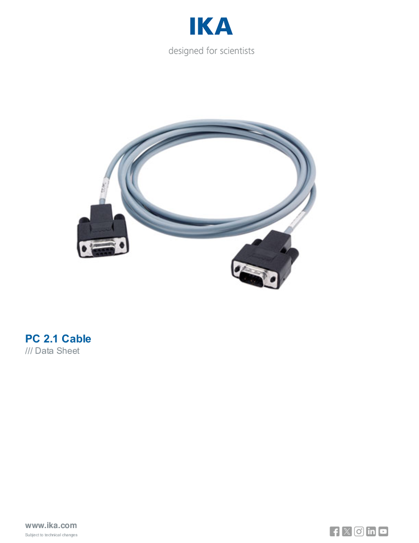 

Data Sheet PC 2.1 Cable


