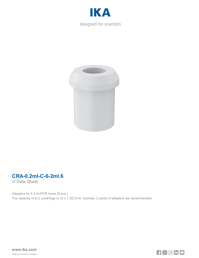 

Data Sheet CRA 0.2ml C 6 2ml.6

