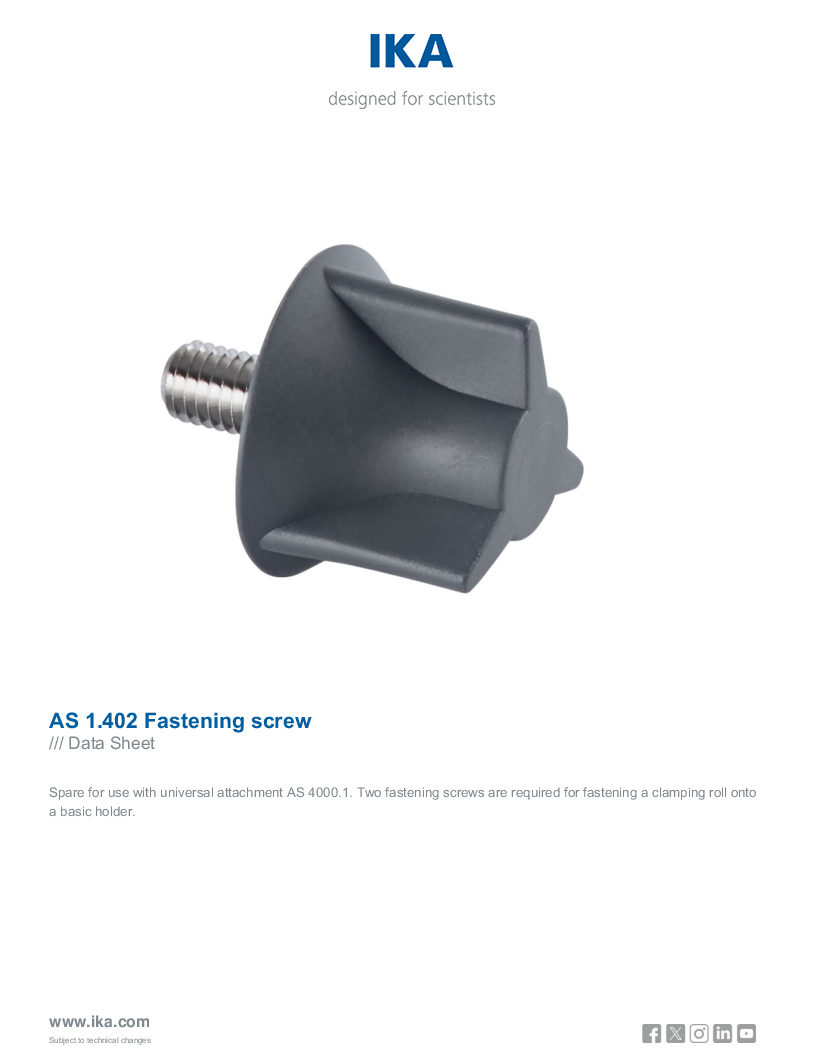 

Data Sheet AS 1.402 Fastening screw

