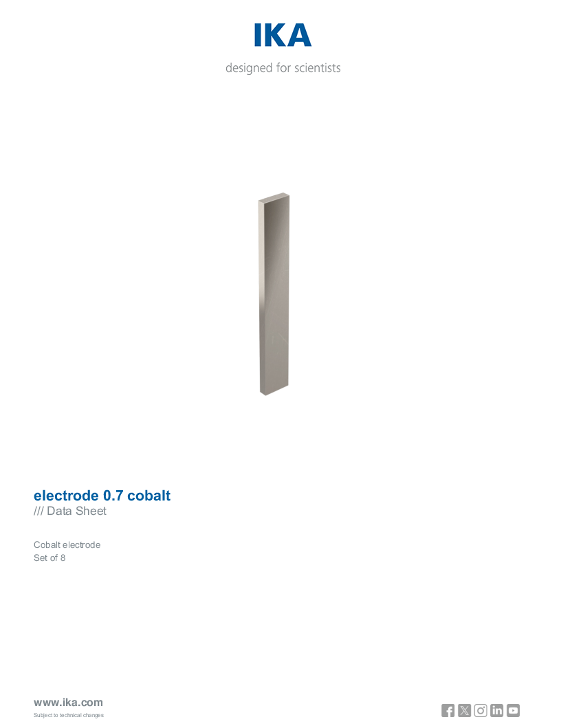 

Data Sheet electrode 0.7 cobalt

