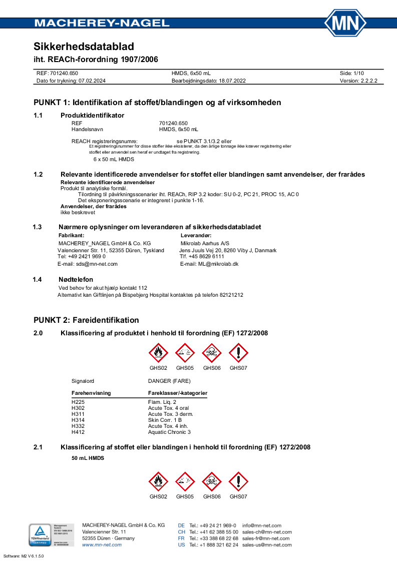 

Hexamethyldisilazan (HMDS), 6 x 50 ml

