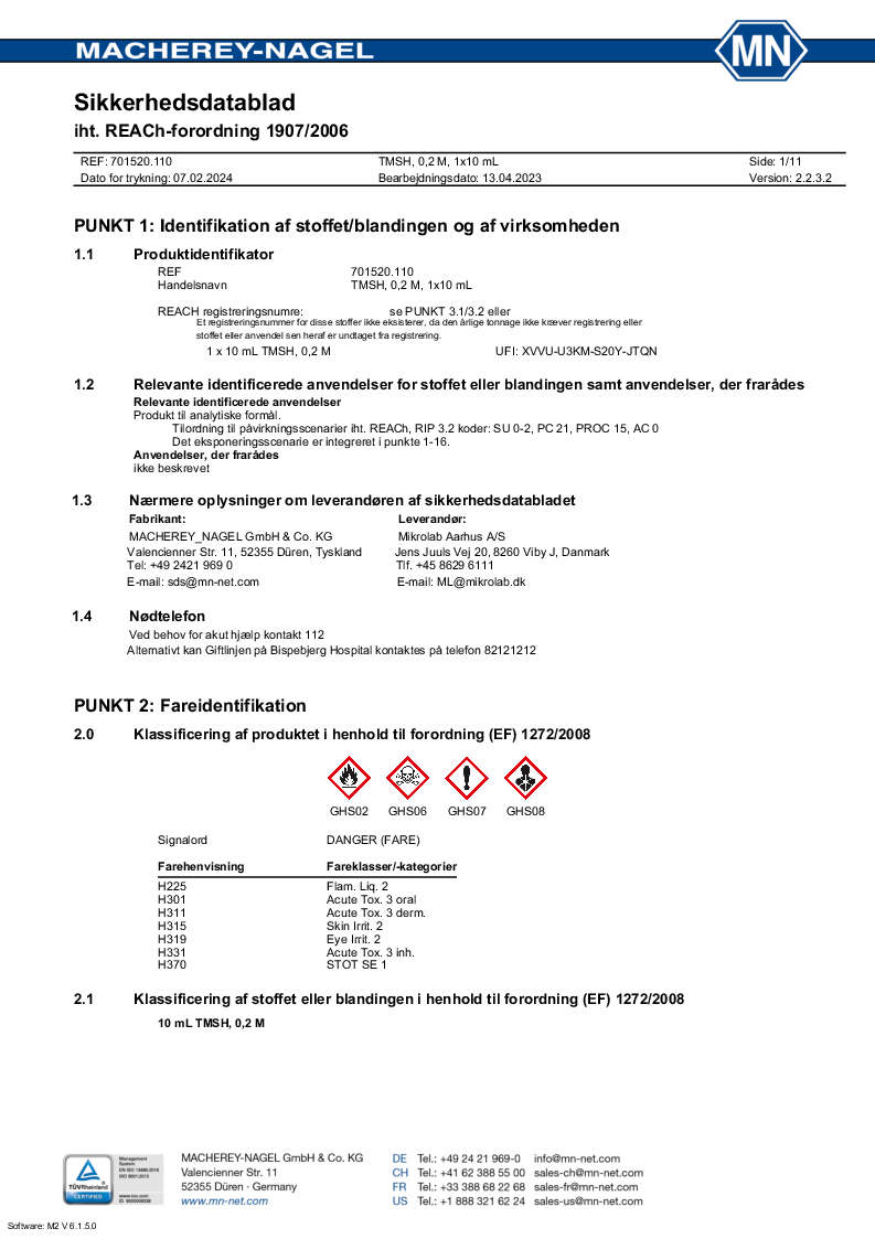 

Methylation reagent TMSH0,2 M in methanol, 1x10ml

