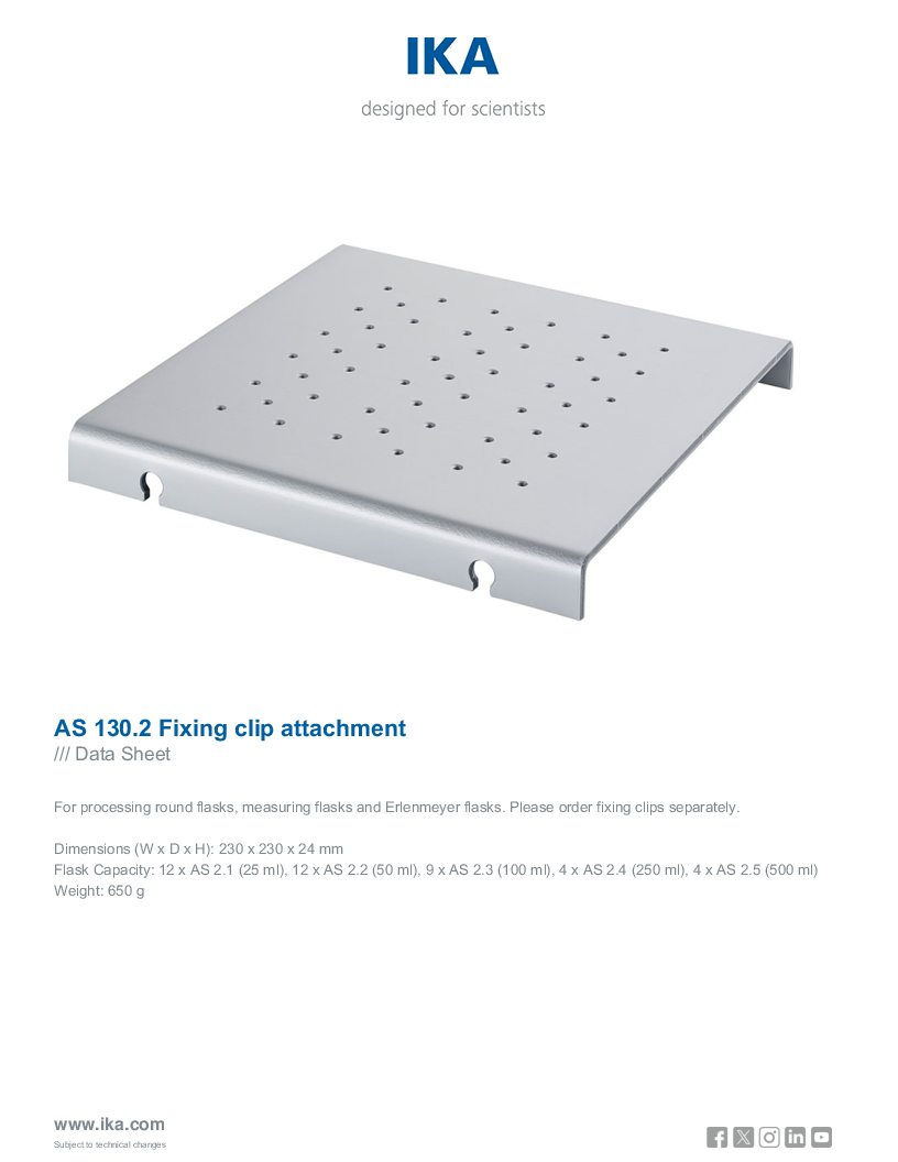 

Data Sheet AS 130.2 Fixing clip attachment

