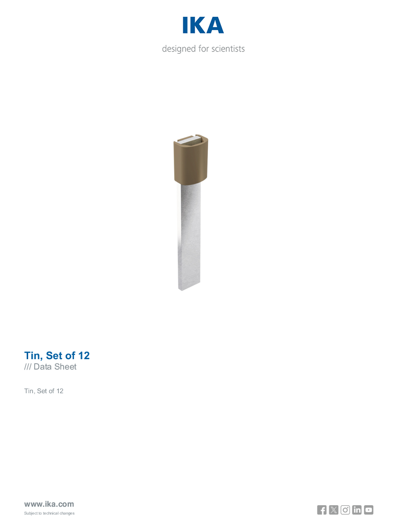 

Data Sheet Tin Set of 12

