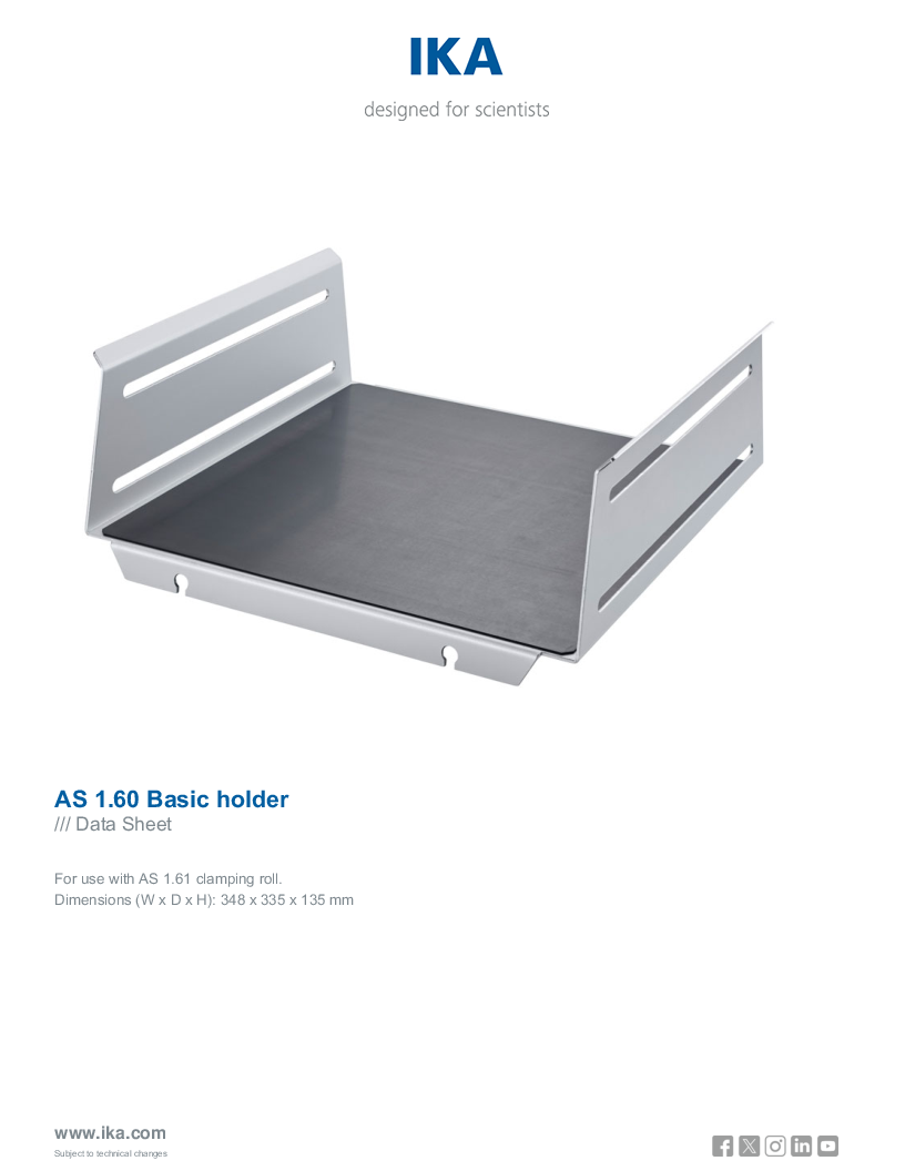 

Data Sheet AS 1.60 Basic holder

