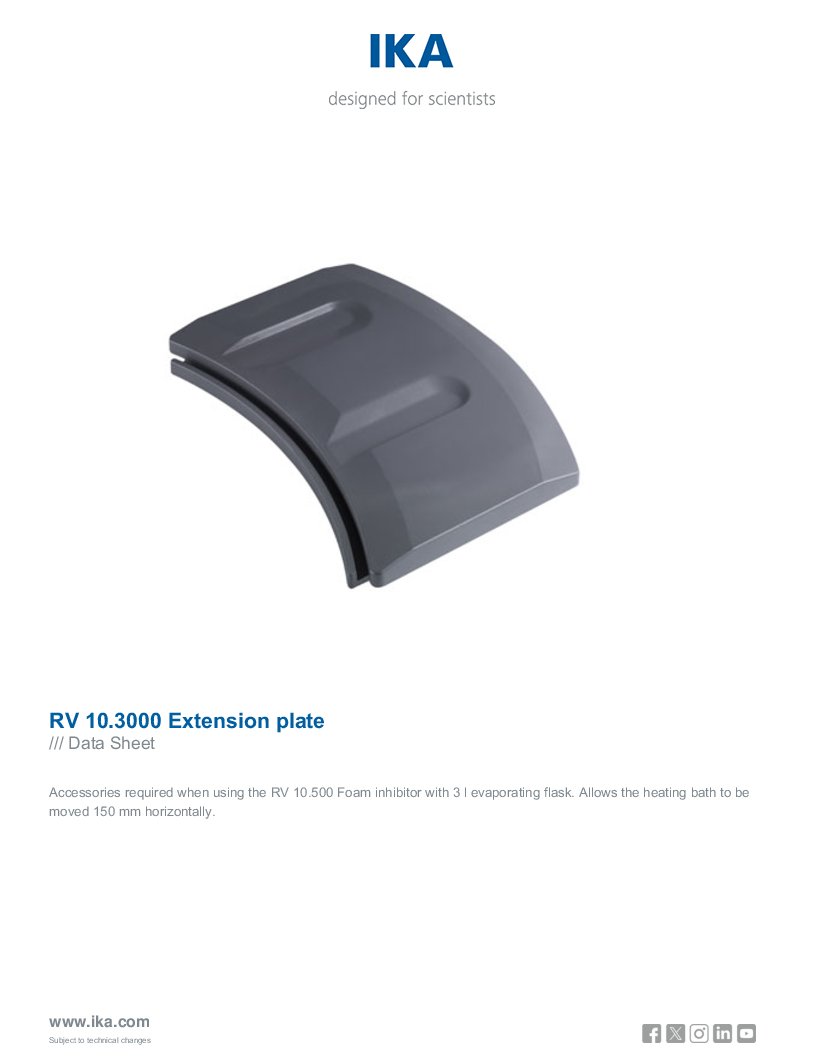

Data Sheet RV 10.3000 Extension plate

