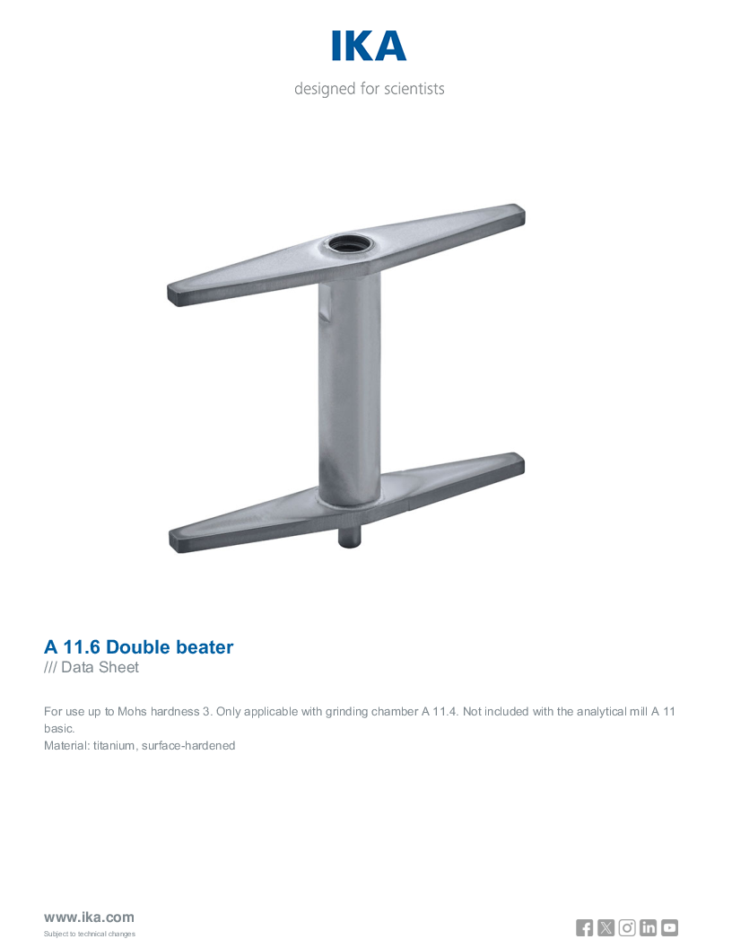 

Data Sheet A 11.6 Double beater

