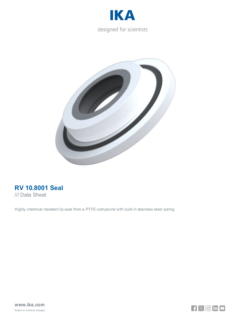 

Data Sheet RV 10.8001 Seal

