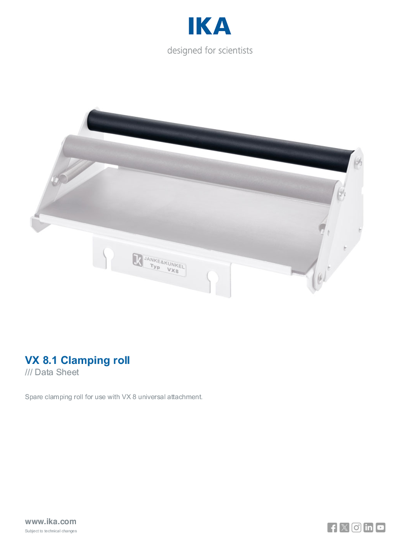

Data Sheet VX 8.1 Clamping roll

