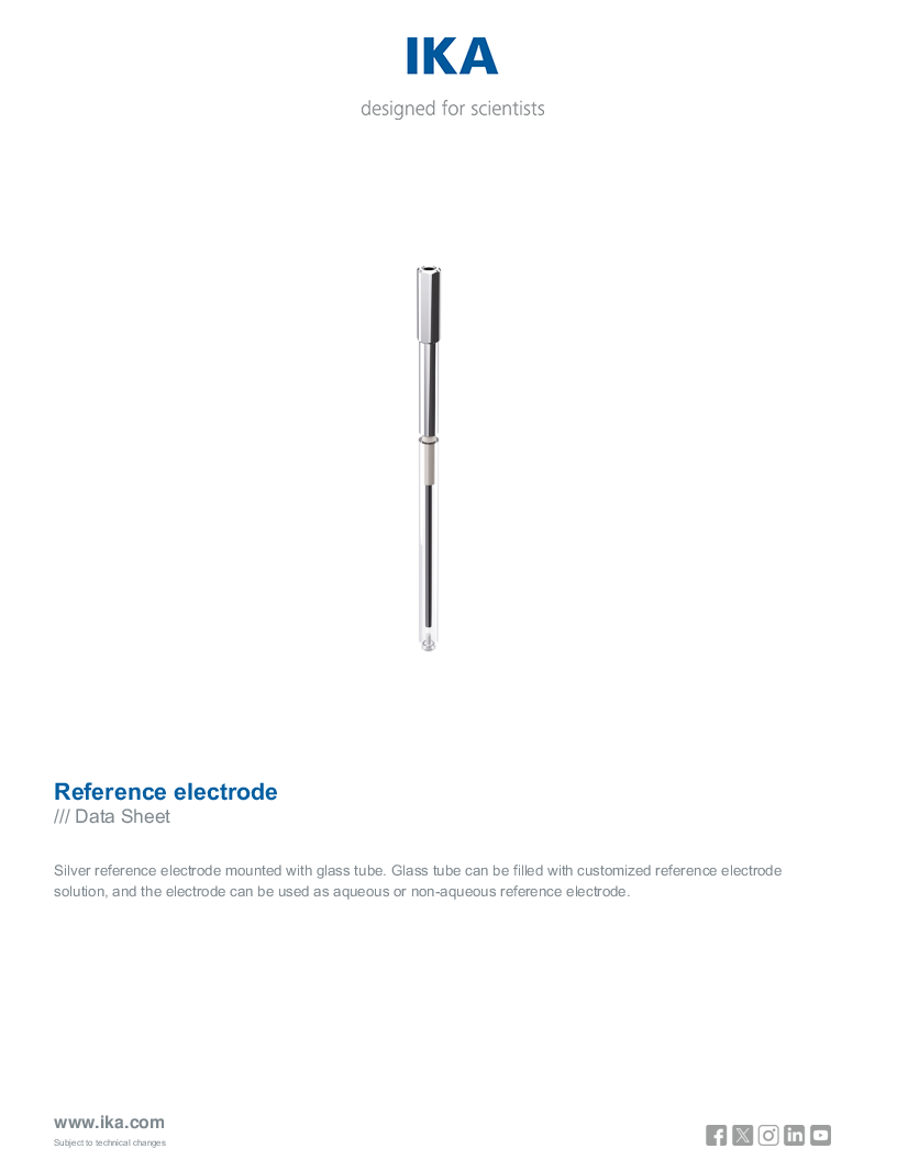 

Data Sheet Reference electrode

