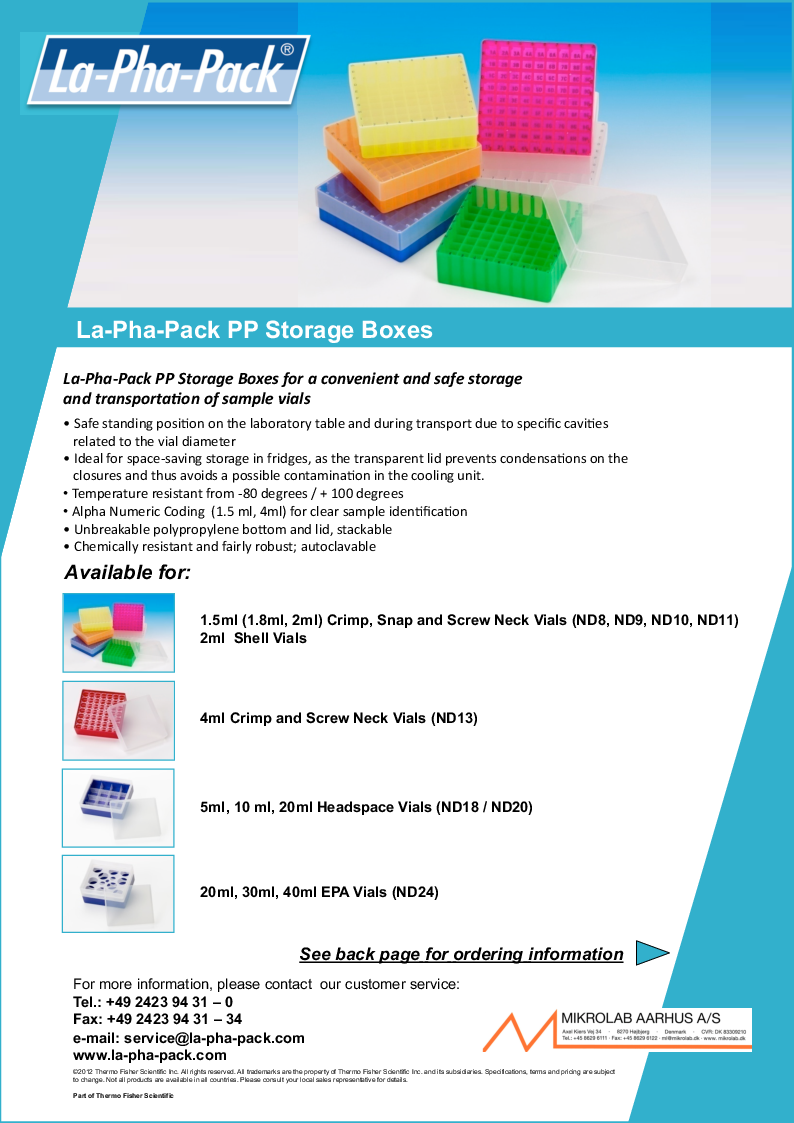 

La Pha Pack Brochure   PP Storage Boxes 2012

