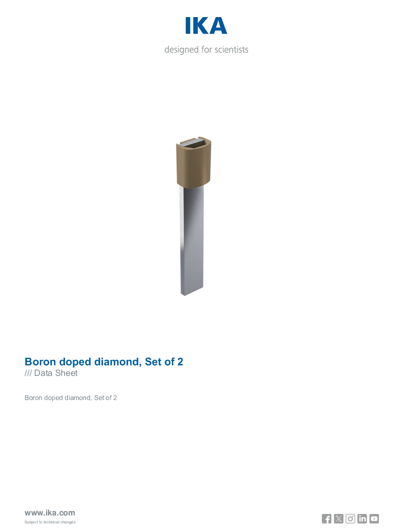 

Data Sheet Boron doped diamond Set of 2

