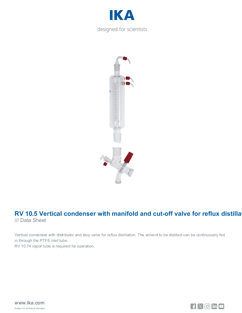 

Data Sheet RV 10.5 Vertical condenser


