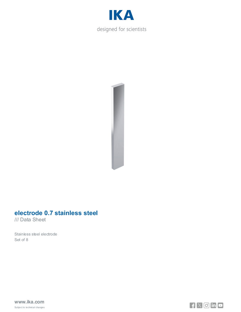 

Data Sheet electrode 0.7 stainless steel

