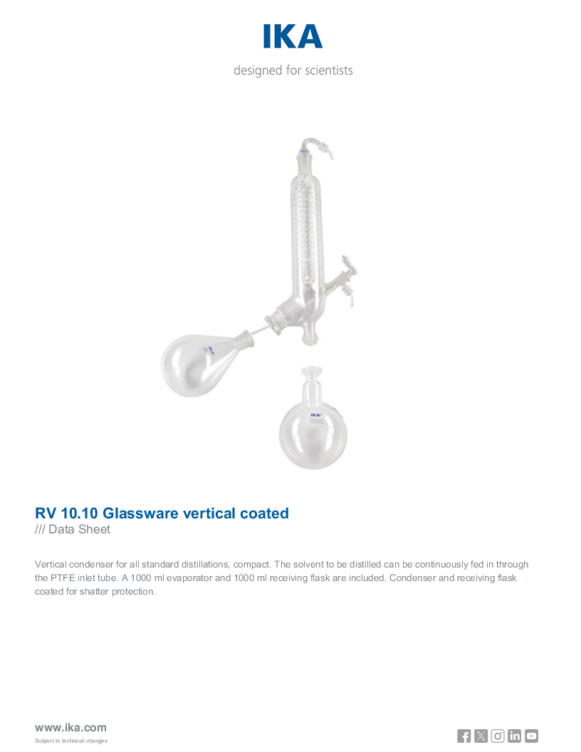 

Data Sheet RV 10.10 Glassware vertical coated

