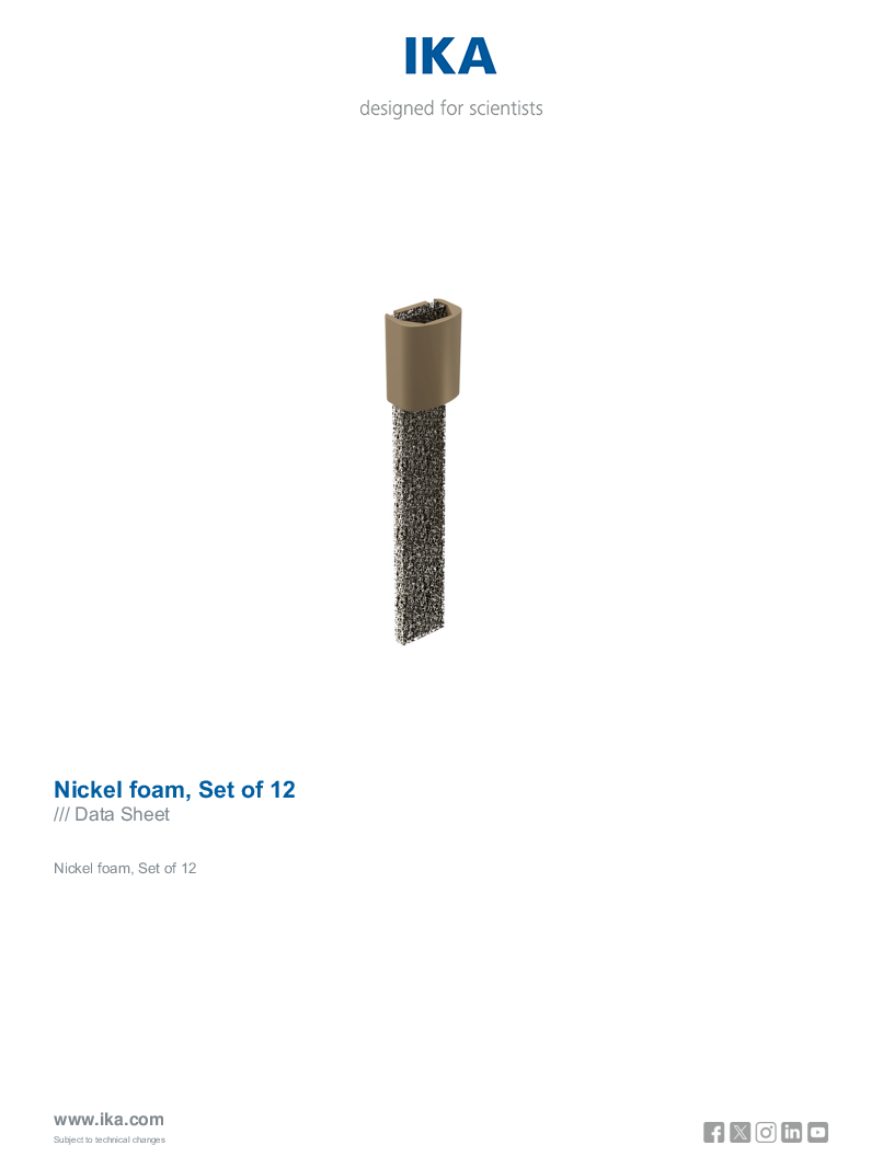 

Data Sheet Nickel foam Set of 12

