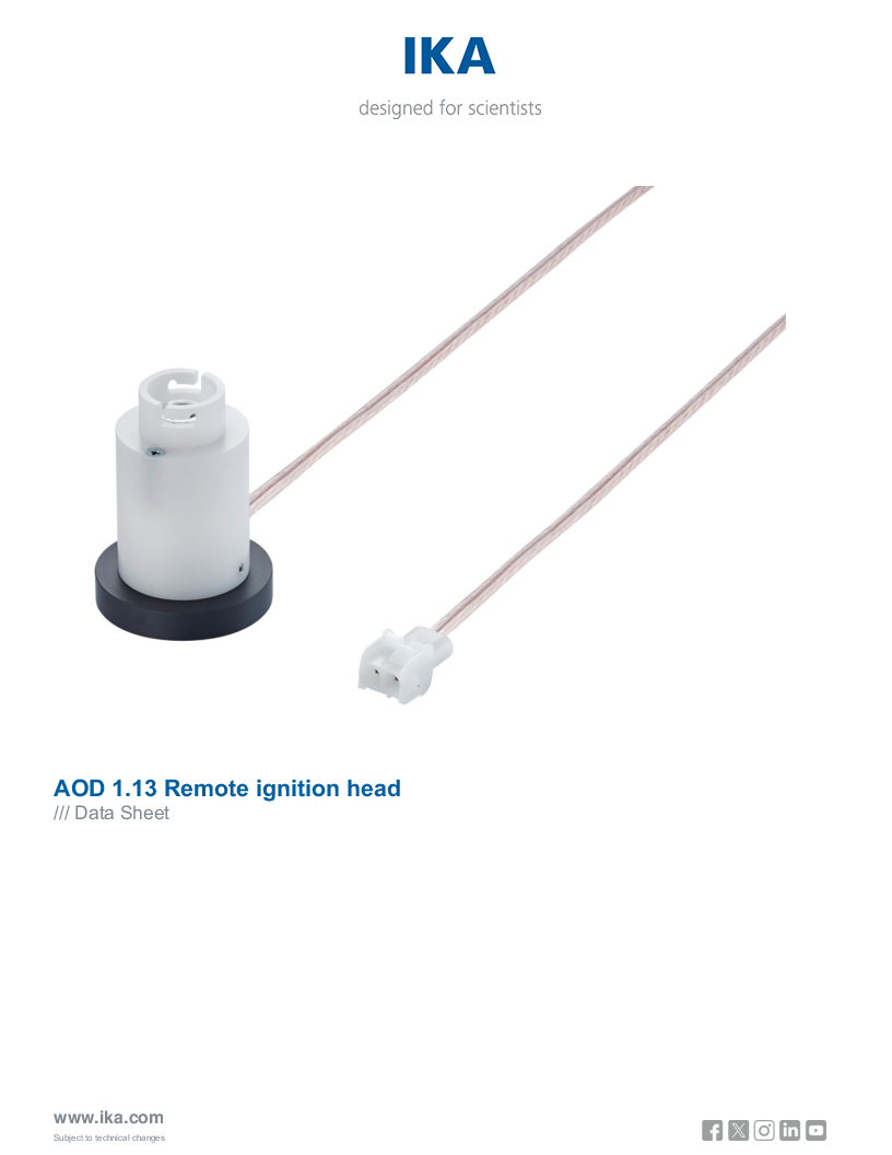 

Data Sheet AOD 1.13 Remote ignition head

